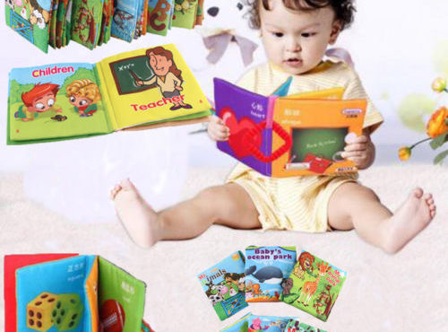 Newborn Baby Intelligence development Cloth Bed Cognize Books Educational Toys Baby