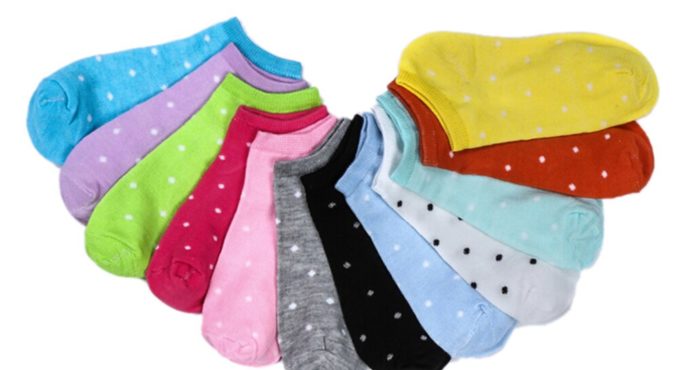 5 Pairs Cute Candy Color Socks Girls Children Kids Heart Dot Solid Socks Lovely Cotton Socks for Girls