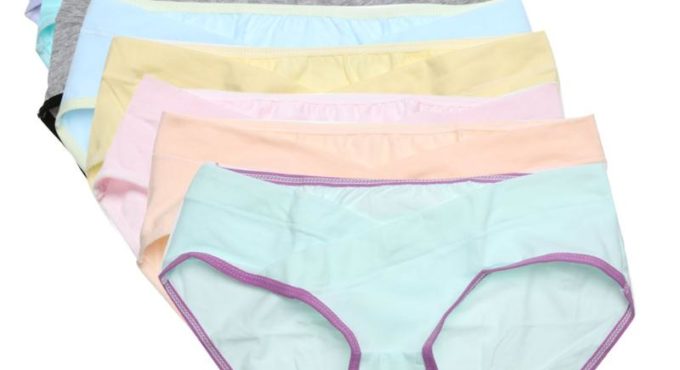 Soft Cotton Pregnant Women Care Underwear Breathable V-Shaped Low Waist Comfortable Belly Support Panties Panty Size M L XL XXL