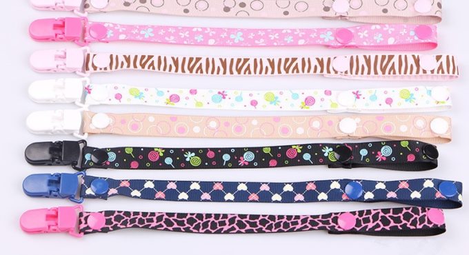 Baby Pacifier Clips Pacifier Chain Dummy Clip Heart Nipple Holder For Nipples Children Cartoon Dot Pacifier Clip Soother Holder