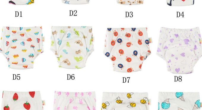 {100pcs A Lot }Newest Cotton Baby Training Pant Reusable and Washable Trainers Comfortable Potty Training Pant Factory Price