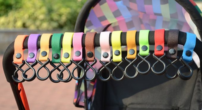 Baby Stroller Accessories Multi Purpose Stroller Holders Clip Hanger for Baby Diaper Bags Groceries Clothing