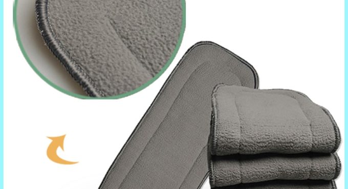 [ New Store Promotion] 100pcs Bamboo Charcoal Inserts Reusable Liners For Pocket Cloth Diapers Absrobent Pads 5- layers Onsale