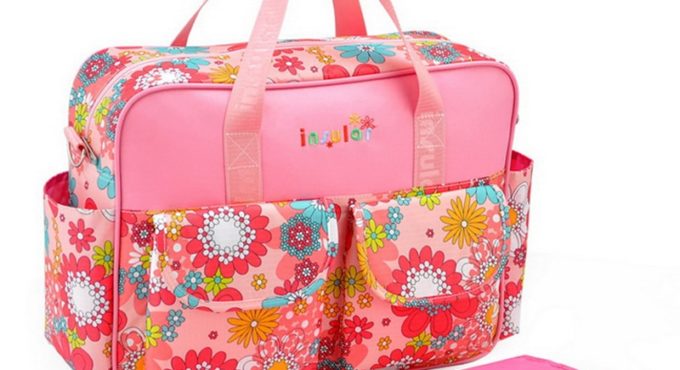 Fashion Print Diaper Bag for Mom Waterproof Large Capacity Baby Care Bags for Stroller Multifunction Mommy Bag 8 Colors