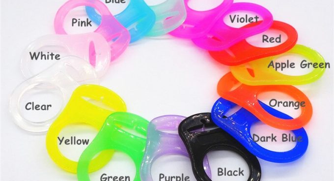 Chenkai 1000pcs Silicone Pacifier Rings DIY Clear Silicone Baby Mam NUK Dummy Teether Soother Adapter O Rings Toy Accessories