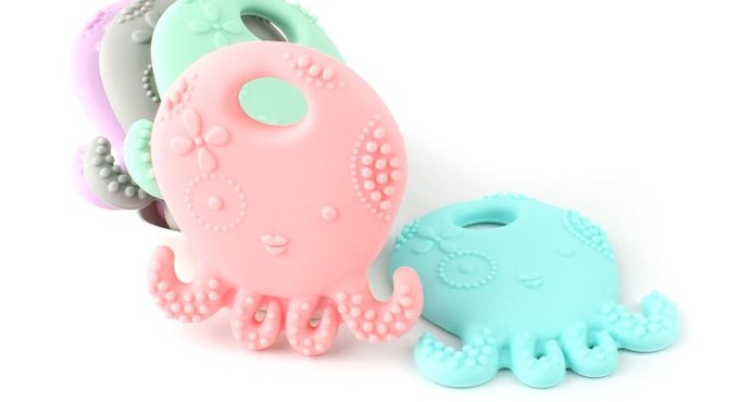 50pcs Octopus-Shaped Silicone Teether Soft Texture Baby Teething Toy DIY Nursing Accessories Food Grade Silicone rodent