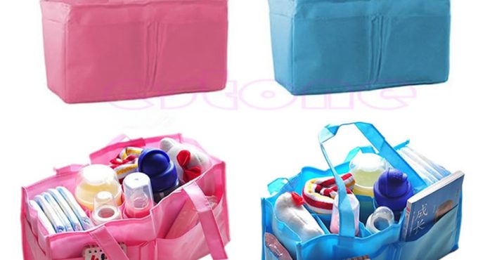 Practical Mother Handbag Baby Diaper Nappy Bag Milk Bottle Storage Organizer