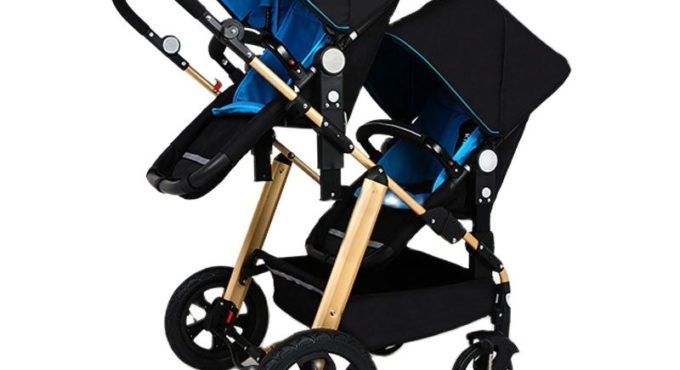 RU free shipping !Twins baby stroller black light baby stroller Multifunction double baby stroller Aluminum alloy prams