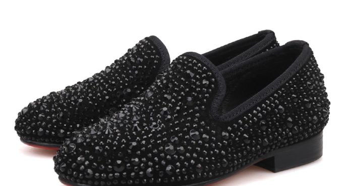 Piergitar 2021 new rhinestone children loafers handmade party and wedding kid casual shoes parental shoe same men loafers design