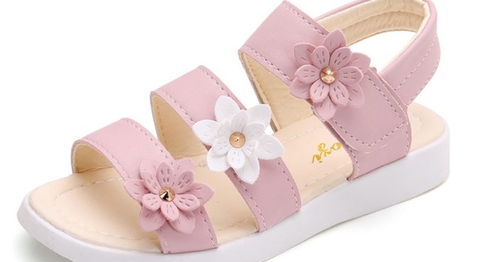 Children's Shoes Summer Style Children Sandals Girls Princess Beautiful Flower Shoes Kids Flat Sandals Baby Girl Gladiator Soft