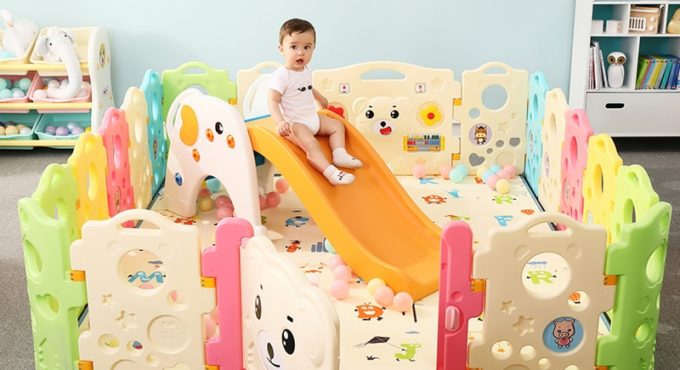 20pcs Large playground Baby play fence child safety indoor Family safe playground toddler bar Game Protective Guardrail toy