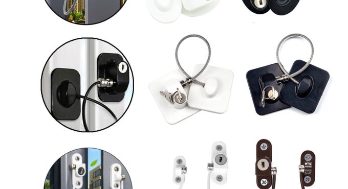 4/8Pcs/Set Window Locks Children Protection Lock Stainless Steel Window Limiter Baby Safety Infant Security Child Window Lock