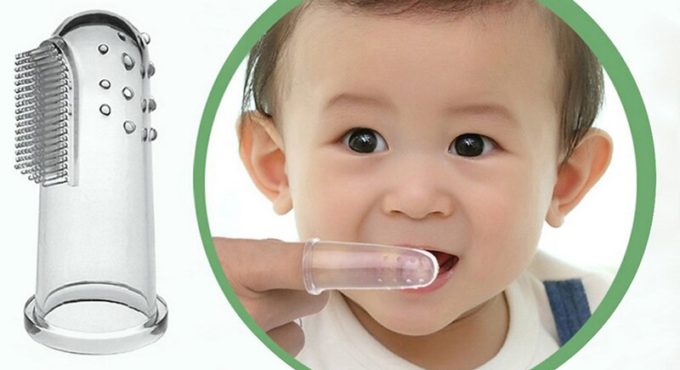 Fashion Oral Health Care Baby Kid Soft Silicone Finger Toothbrush & Gum Massager Brush Clean Teeth Baby Oral Care