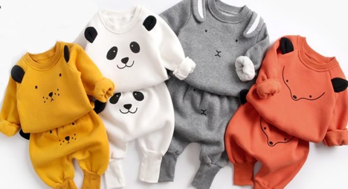 Baby Suit Autumn Winter Baby Boy Cartoon Cute Clothing Pullover Sweatshirt Top + Pant Clothes Set Baby Toddler Girl Outfit Suit