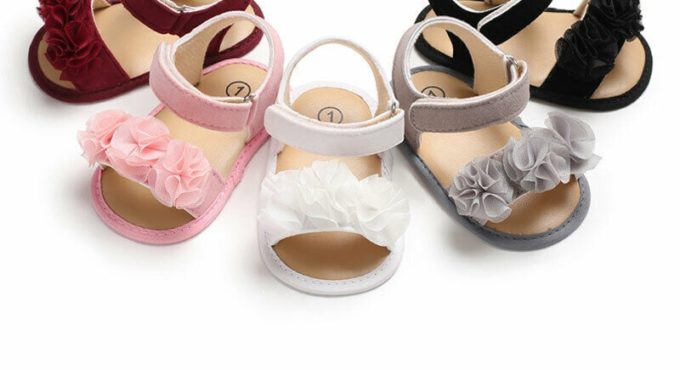 Kids Sandals Fashion Leather 2019 Korean Style Summer Girl Ruffles Princess Floral Shoes Anti-Slip Baby Sandal Toddler For Girls