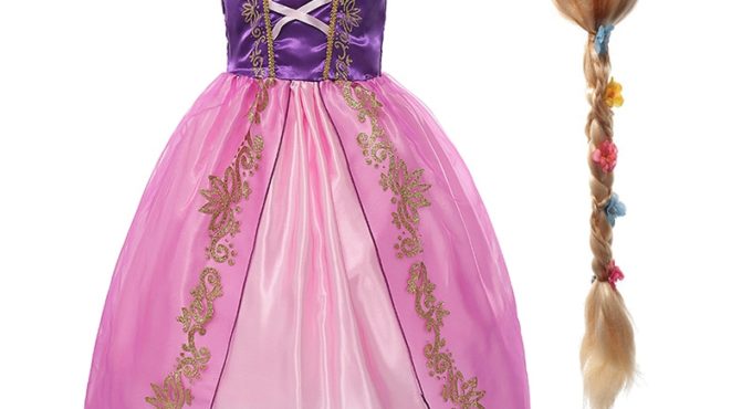 Girls Rapunzel Dress Princess Costume for Girl Kids Cosplay Sofia Vestidos Gown Children Birthday Party Clothing 2-8 Yrs