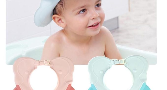 Adjustable Baby Wash Hair Ear Shield Caps Kids Elastic Shampoo Cap Infant Safety Bath Shower Hat Bating Eye Ear Protection Hats