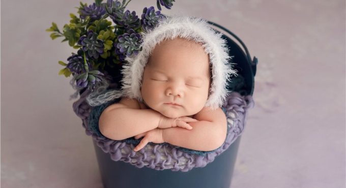 Metal Props Newborn Photography Bucket Photography Props Vintage Design Baby girl Boy Basket Bowl