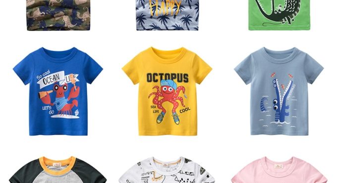 INPEPNOW Summer Children Clothing Boys T Shirt Cotton Dinosaur Short Sleeve Kids Tshirts Boy Casual Cute T-shirt 2-10Y DX-CZX279