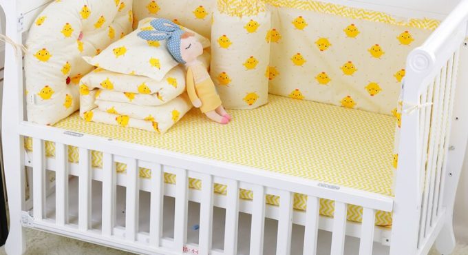 Soft Cute Shape Baby Bedding Set For Protect Baby's Head Baby 9pcs Infant Crib Bedding Set Cotton Baby Crib Organizer Suit