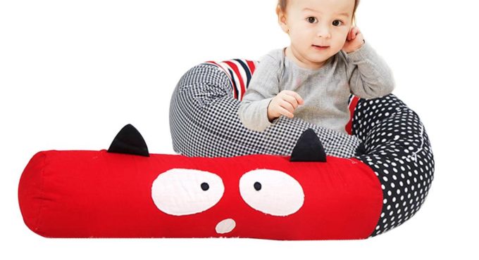 Cartoon Crib Bumper Guards Cotton Liner Multifunctional Leg Pillow Stroller Cushion for Baby Sleep Safety