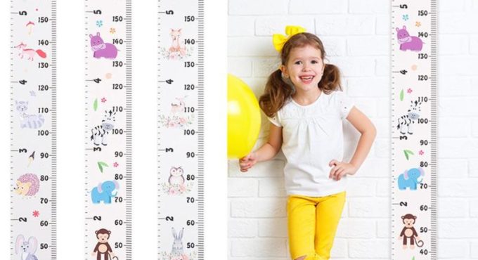 Fashion Baby Child Kids Growth Charts Height Ruler Children Height Ruler Hanging Canvas Kids Room Wall Decoration dropshipping