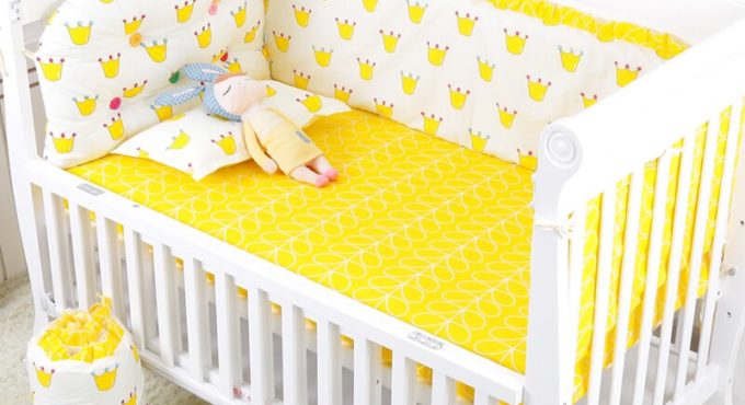 9 pcs/set Crib Bedding Set For Infant Cotton Baby Bedding Set Soft Bed Kit Cot Bumpers For Toddler Breathable Newborn Crib Sheet