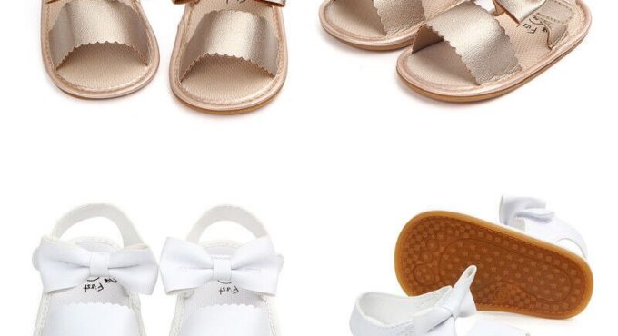 Cute Girls Sandals Summer Newborn Baby Girl Princess Bowknot Sandals Soft Sole Crib Shoes Prewalker Baby Girl Sandals Melissa