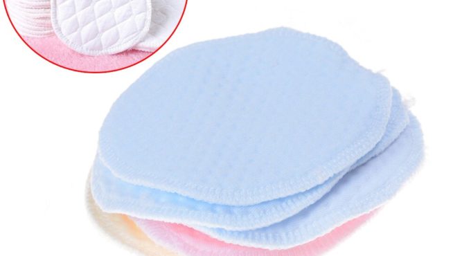 6Pcs Reusable Washable Soft Cotton Absorbent Mom Mother Baby Breast Feeding Nursing Pads Bra Inserts Supplies Random Color