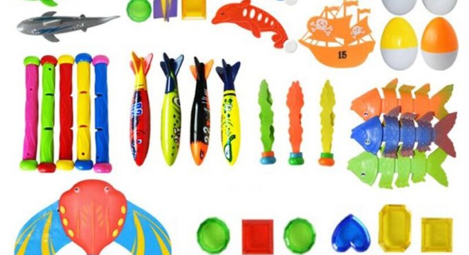 Children Kid Summer Water Toys Torpedo Rocket Diving Ring Buoys Swimming Pool Accessories Underwater Dive Sticks Toys