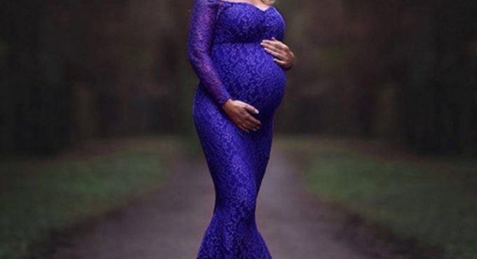 Lace Maternity Dresses For Photo Shoot Pregnancy Dresses Maxi Gown Maternity Photography Props Clothes For Pregnant Women New