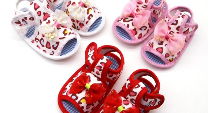 SAGACE First Walkers Summer Girls Leopard Print Sandals Prewalker For Baby Girl Sandal Non-Slip Newborn Baby Soft Sole Sandals