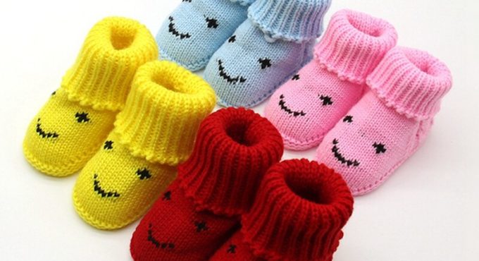 Infant Shoes Autumn Winter Baby Snow Boots Knitted Wool Thicken Warm Infant Baby Shoes Footwear forborn New