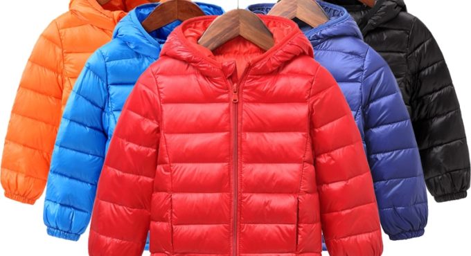 2020 Autumn Winter Hooded Children Down Jackets For Girls Candy Color Warm Kids Down Coats For Boys 2-9 Years Outerwear Clothes