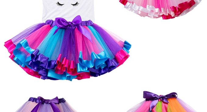 Children Clothing Sets for Baby Girls Summer 2019 New Fashion Unicorn Tops Kid Clothes Girl Tees Princess Birthday Sets Clothes