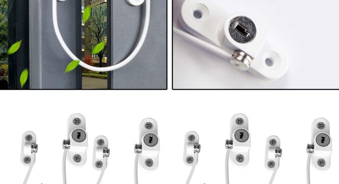 10Pcs Baby Safety Window Locks Stainless Child Restrictor Infant Security Lock Safety Kids Prevent Children Falling Window Lock