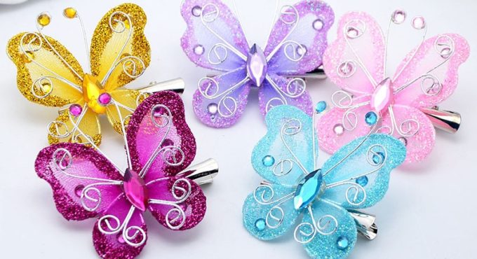 5pcs Hair Clip Butterfly Adorable Cute Headdress Bobby Pin Hair Clips Hair Barrette for Kids Baby Girls Children