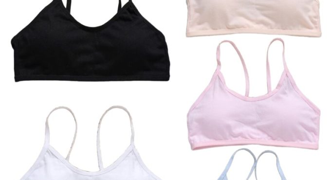 Teen Girls Underwear Soft Padded Cotton Bra Young Girls for Yoga Sports Bra