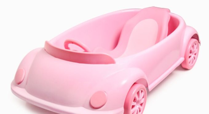 Pink cute car shape baby tub newborn can sit lie universal baby tub child child bathtub large thickening bath basin 2019 nwe