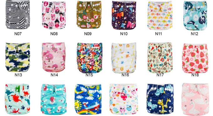 (28 Sets A Lot) Babyland Diapers With Microfiber Inserts Absorbents Waterproof Baby Cloth Diapers 0-3 Years Washable Nappies