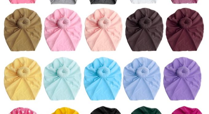 Baby Turban Top Knot Hat Toddler Kids Boy Girl India Beanie Hat Lovely Soft Newborn Headwear Photography Props Accessories