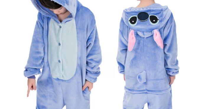 Kigurumi Unicorn Pajamas set Kids Winter Stitch Onesies Cosplay Children Pyjamas Boys Girls Flannel Pijamas Set Animal Sleepwear