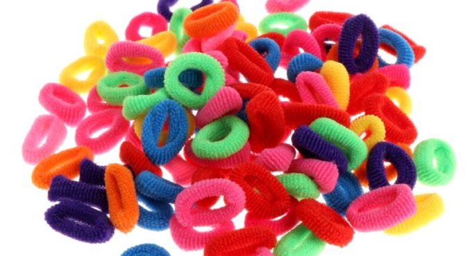 100Pcs Kids Girl Colorful Elastic Hair Tie Band Rope Ring Band Ponytail Holder