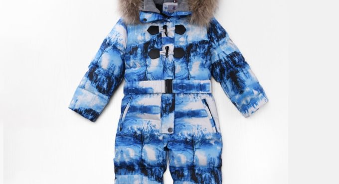 2020 Winter Girls Rompers Real Fur Overalls for Children Hooded Warm Onesies Boys Jumpsuits Sports Kids Snow Clothes