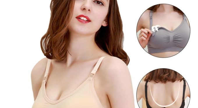 2Pcs/Sets Breast Bras Top For Feeding Without Underwire Maternity Pregnant Nursing Cotton Clothes Women Front Back soutien gorge