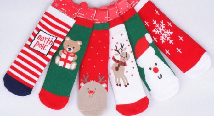 Baby Cotton Socks Christmas Design Baby Girls Socks Cartoon Casual Baby Boy Children's Christmas Socks 6 Style