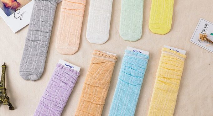 Cotton Mesh Children's Socks Breathable Girls Solid Color Baby Kids Knee High Socks Long Skarpetki Dla Dziewczynki Calze Bambina