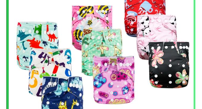 50pcs Baby Cloth Diaper Covers Babyland My Choice 102 Prints Washable Baby Nappy Kids Soft Diaper for Day /Night Nappy