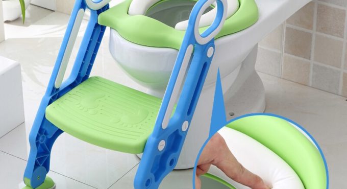 Baby Toilet Seat Folding Toilet Trainer Seat Step Children Potty Seat Kids Toilettes With Adjustable Ladder Child Potty Chair