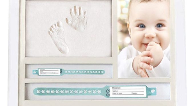 1 Set Newborn Baby Hand Foot Prints Mut Photo Frame DIY One Year Old Baby Infants Gifts Commemorative Table Decor Frames